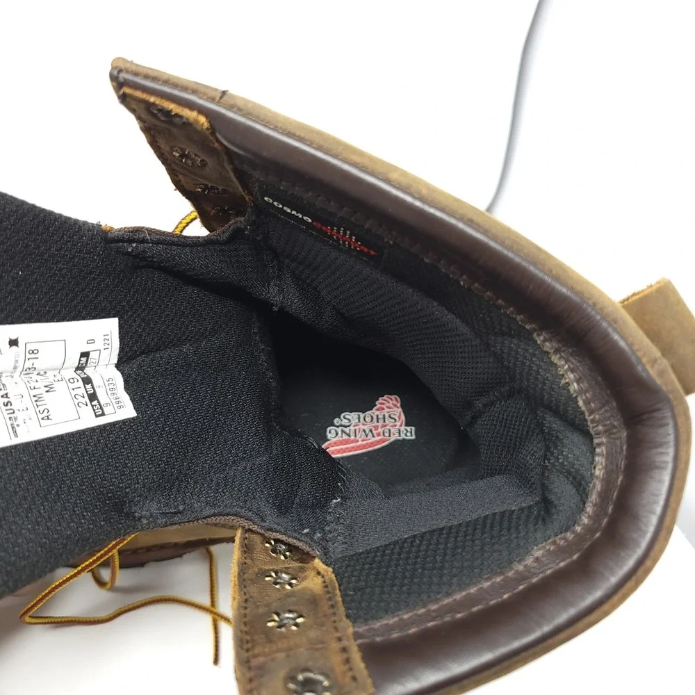 Red Wing 2219 Logger Max Waterproof Vibram Sole Leather Work Boots Mens 9D